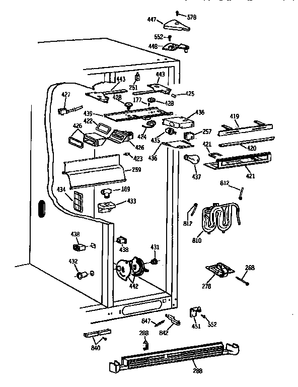 Kenmore 3639550972 fresh food section diagram