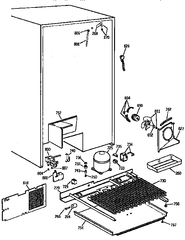 Kenmore 3639550972 unit diagram