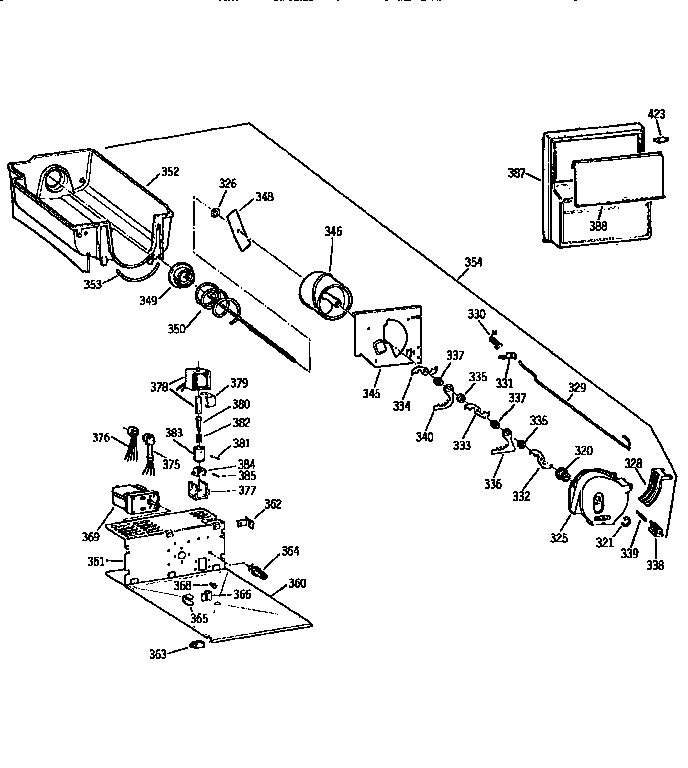 Kenmore 3639557812 ice bucket diagram