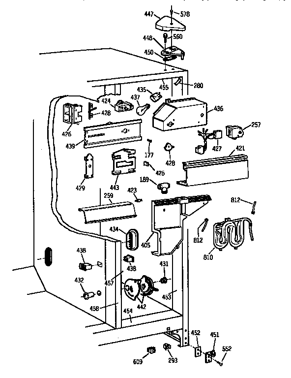 Kenmore 3639557812 fresh food section diagram