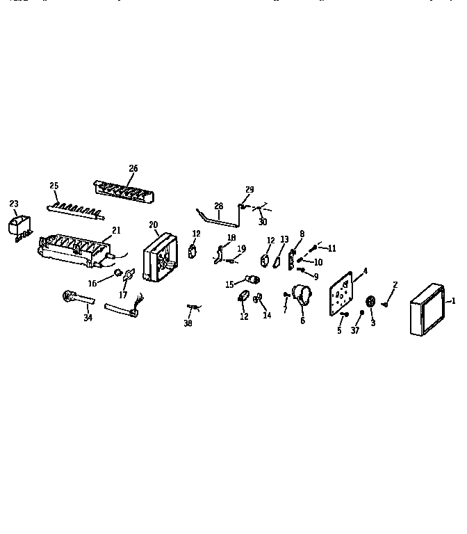 Kenmore 3639557812 icemaker wr30x0318 diagram