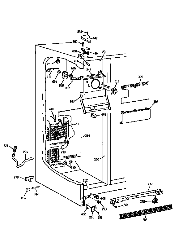 Kenmore 3639557712 freezer section diagram