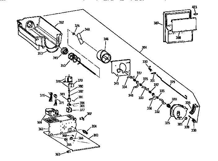 Kenmore 3639557712 ice bucket diagram
