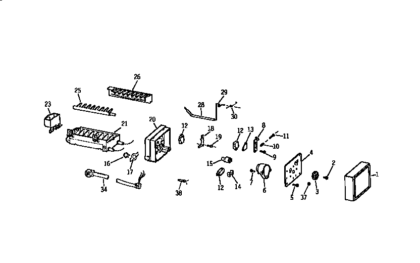 Kenmore 3639557712 icemaker wr30x0318 diagram