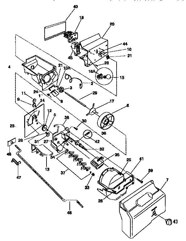 Frigidaire FRS26XGCW3 container/drive diagram