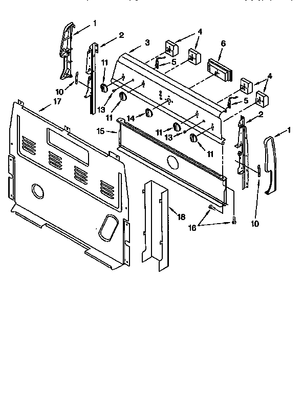 Whirlpool RF350BXEW0 control panel diagram