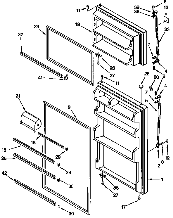 Whirlpool ET18JKXDN04 door diagram