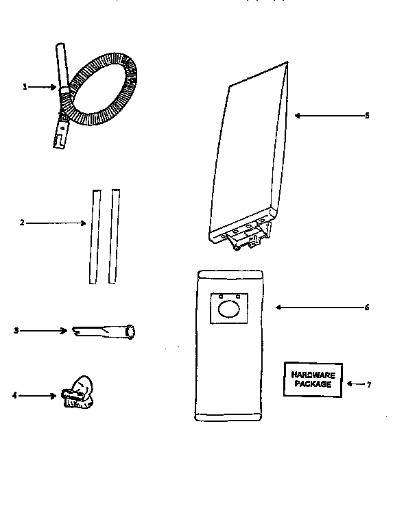 Eureka 7610AT bag housing diagram