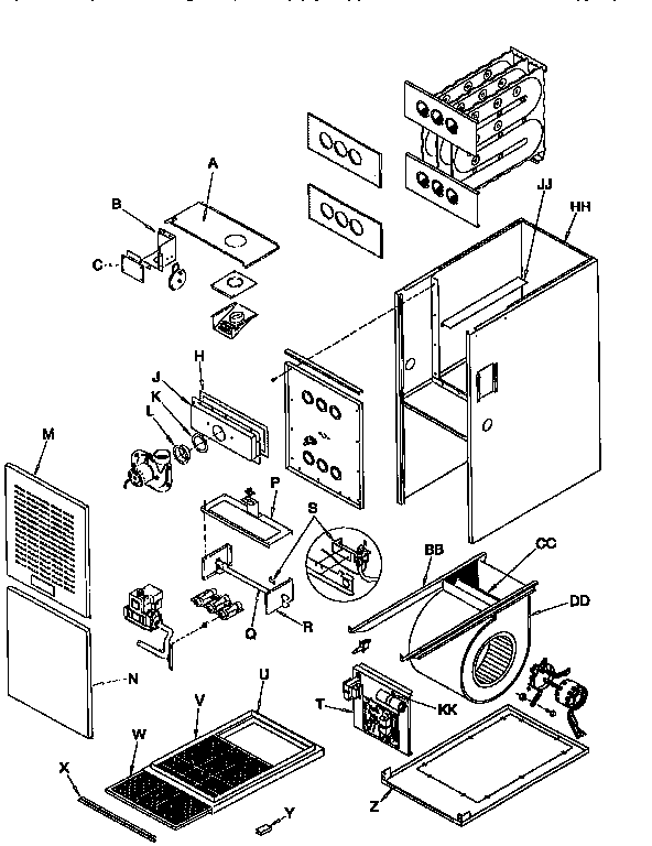 Arcoaire GUJ100N16A1 non-functional replacement diagram
