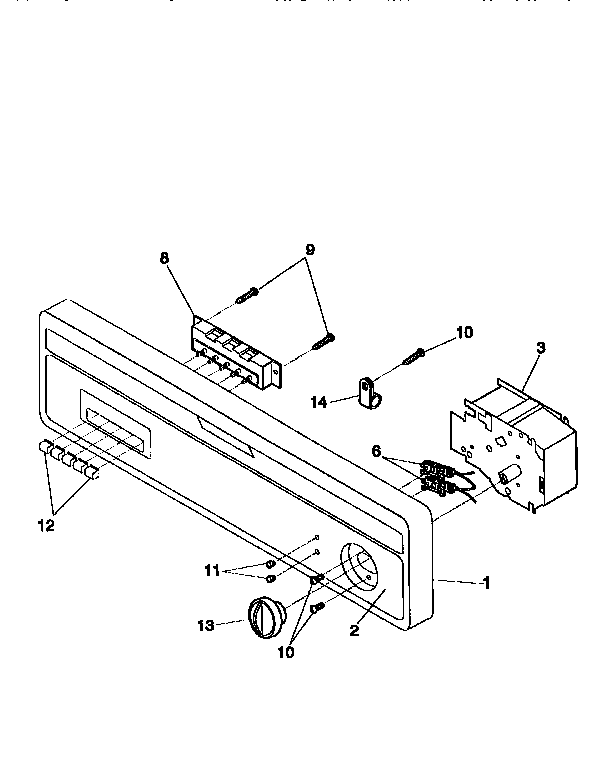 Kenmore 58717345691 control panel diagram