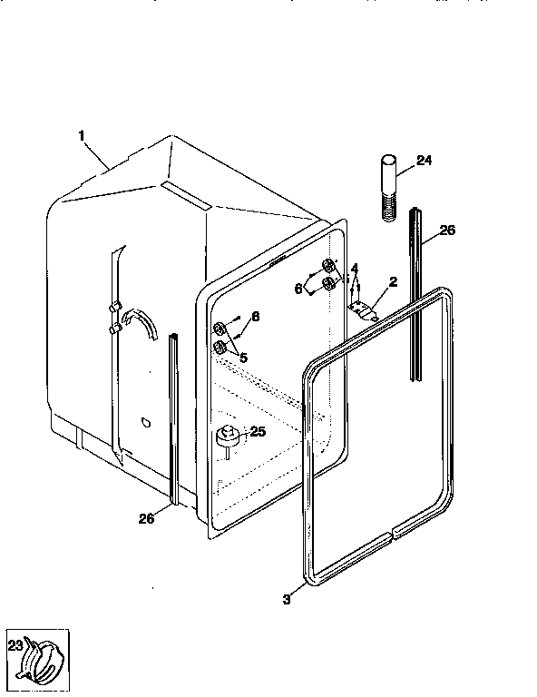 Kenmore 58717345691 tub assembly diagram