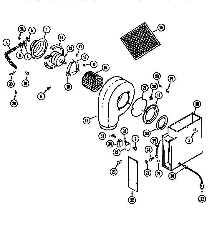 Jenn-Air CVG4380PD blower assembly-plenum diagram