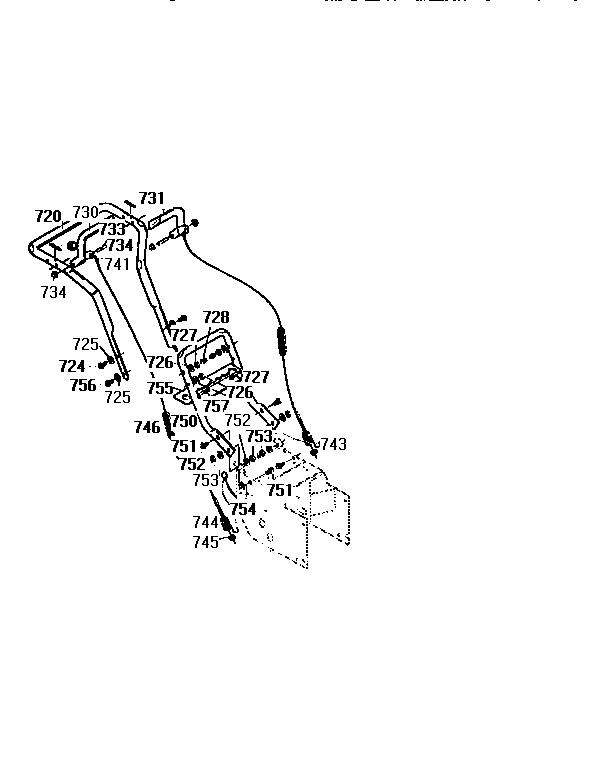 Craftsman 536886623 handle assembly diagram