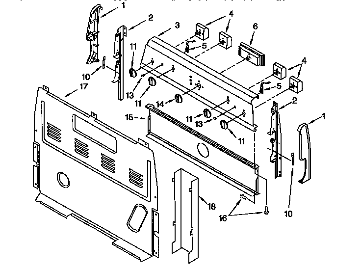 Whirlpool RF3500XEN0 control panel diagram