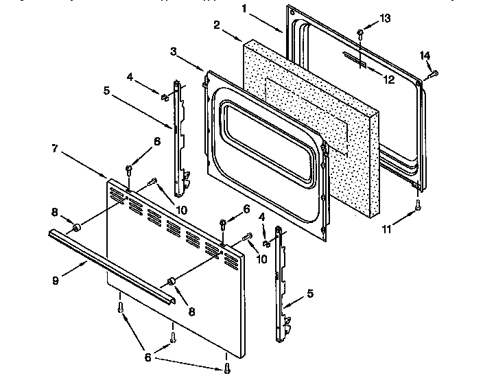 Whirlpool RF3500XEN0 door diagram