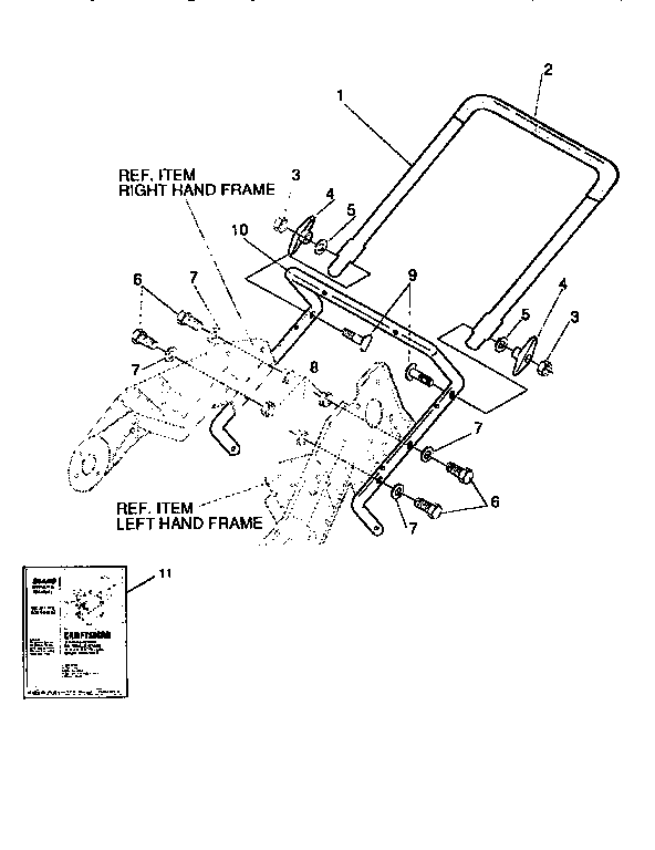 Craftsman 536883211 handle assembly diagram