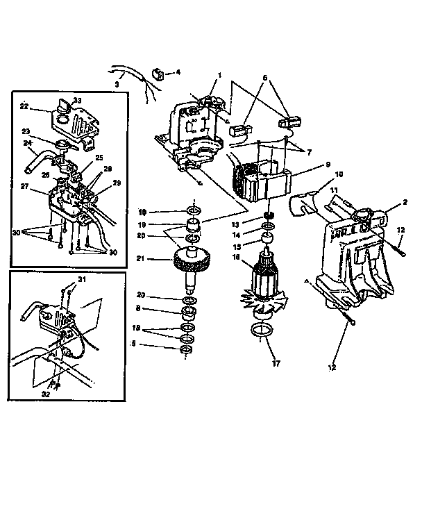 Craftsman 536883211 motor and control switch diagram