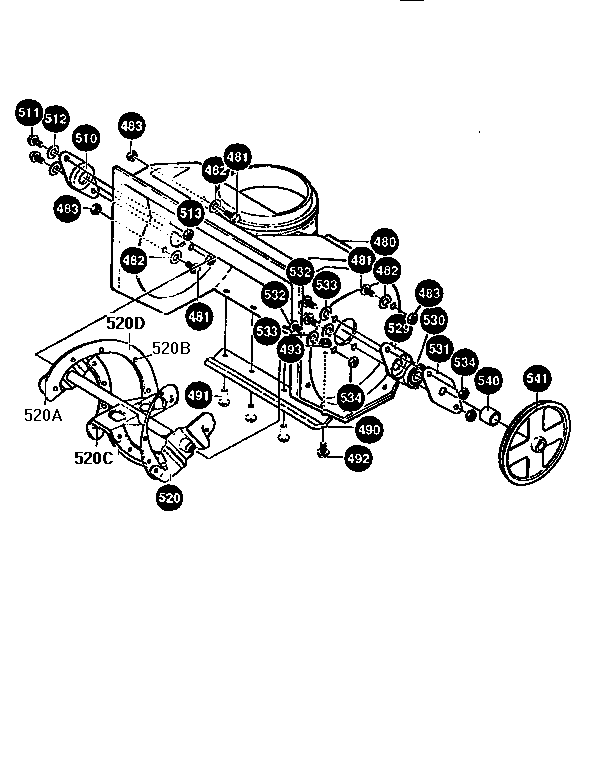 Craftsman 536884581 auger housing assembly diagram