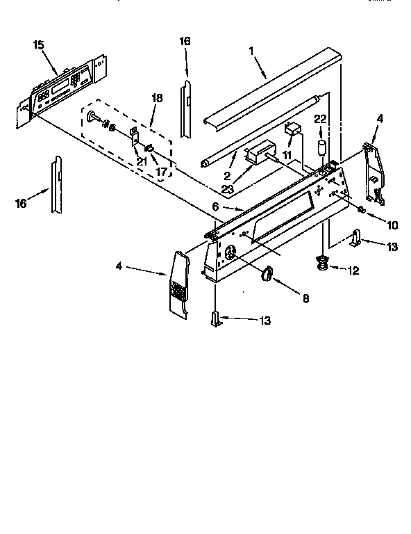 KitchenAid KERH507YWH5 control panel diagram