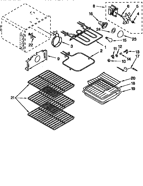 KitchenAid KERH507YWH5 oven diagram