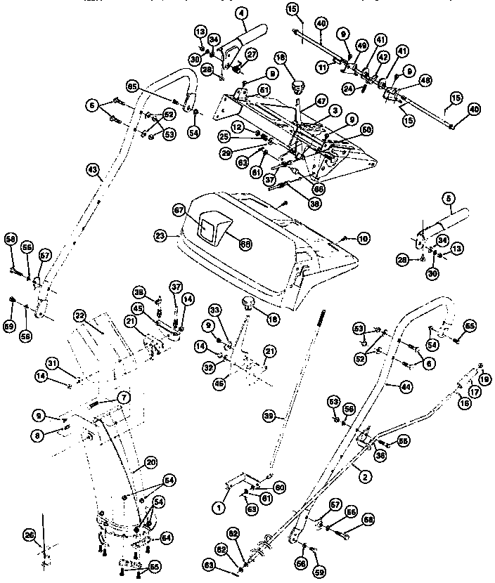Craftsman 247885690 handle assembly diagram