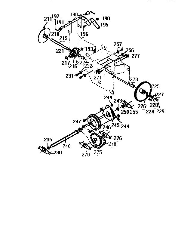 Craftsman 536886350 drive assembly diagram