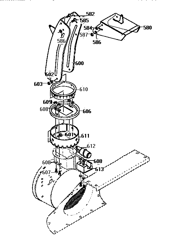 Craftsman 536886350 discharge chute assembly diagram