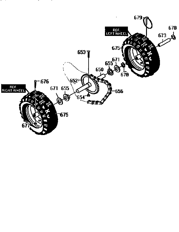 Craftsman 536886350 wheel assembly diagram