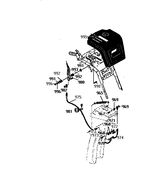 Craftsman 536886350 remote chute assembly diagram