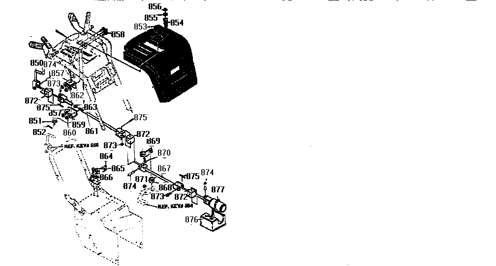 Craftsman 536886350 chute control rod assembly diagram