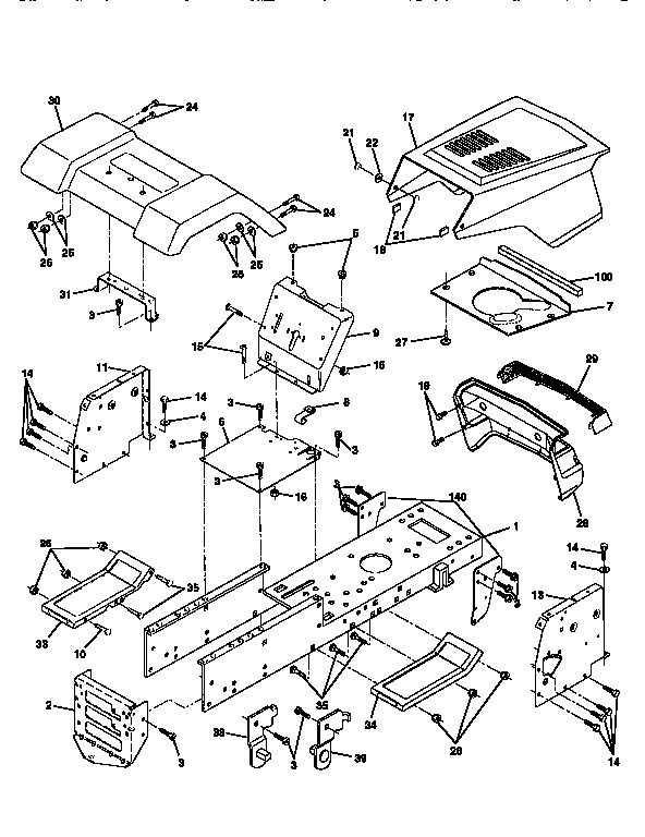 Craftsman 917256811 chassis and enclosures diagram