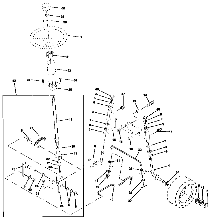 Craftsman 917256811 steering assembly diagram