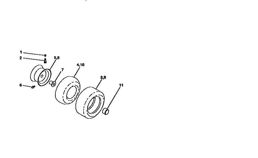 Craftsman 917256811 wheels and tires diagram