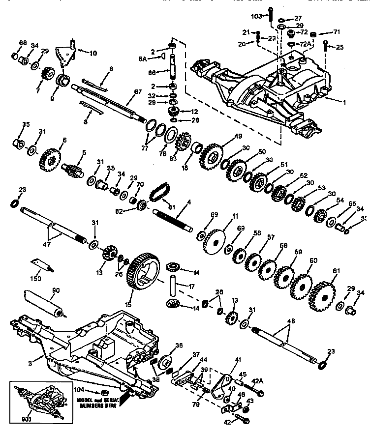 Craftsman 917256811 transaxle-model number p930-055a diagram