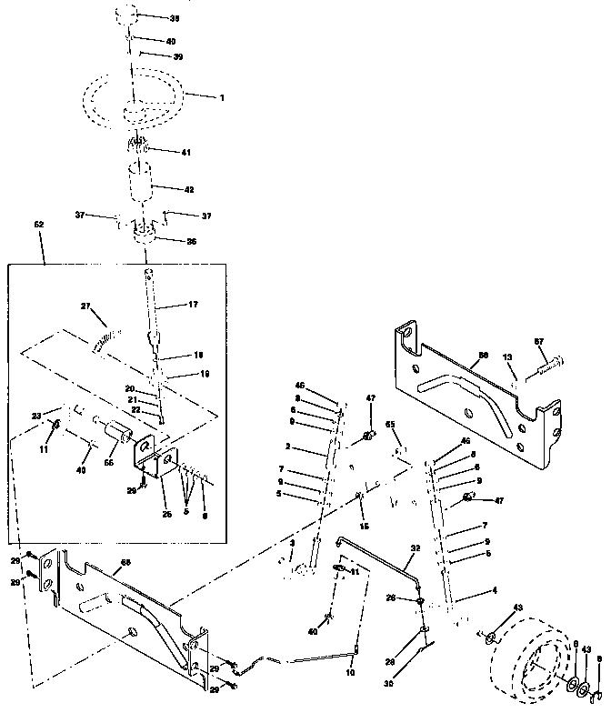 Craftsman 917258500 steering assembly diagram