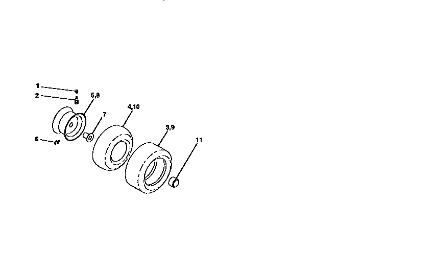 Craftsman 917258500 wheels and tires diagram
