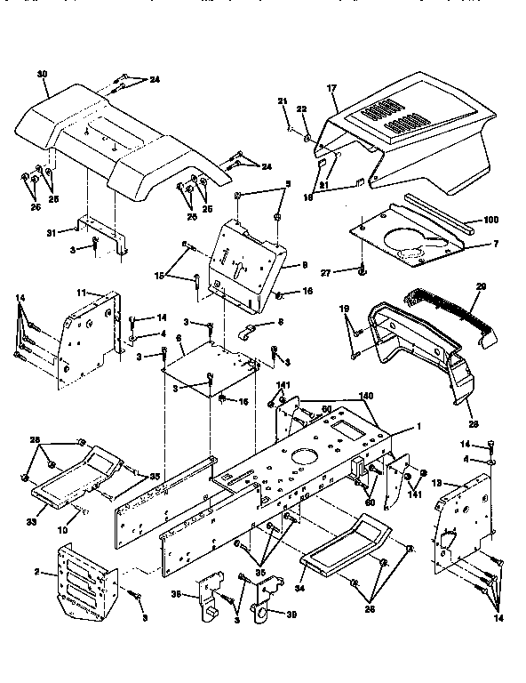 Craftsman 917259280 chassis and enclosures diagram