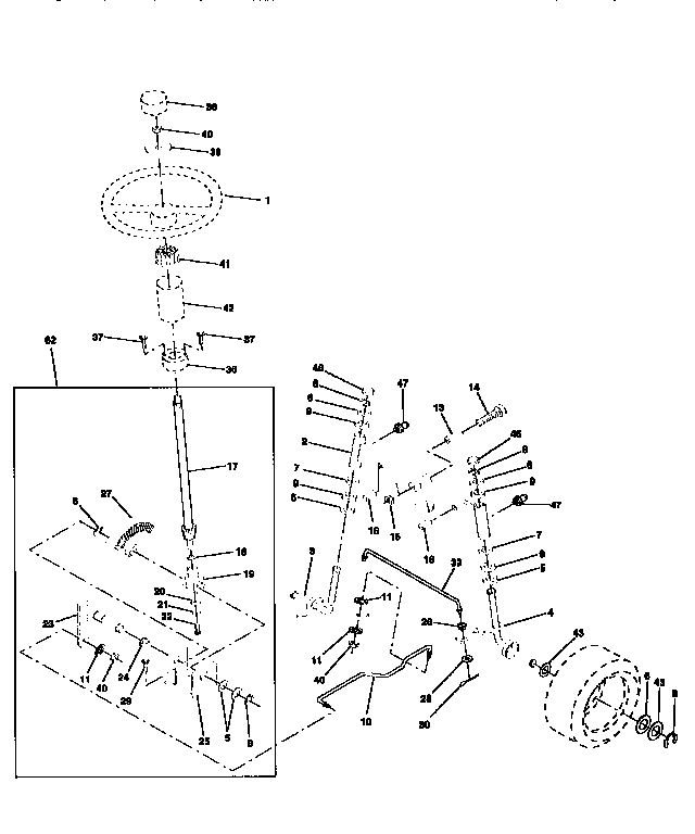Craftsman 917259280 steering assembly diagram