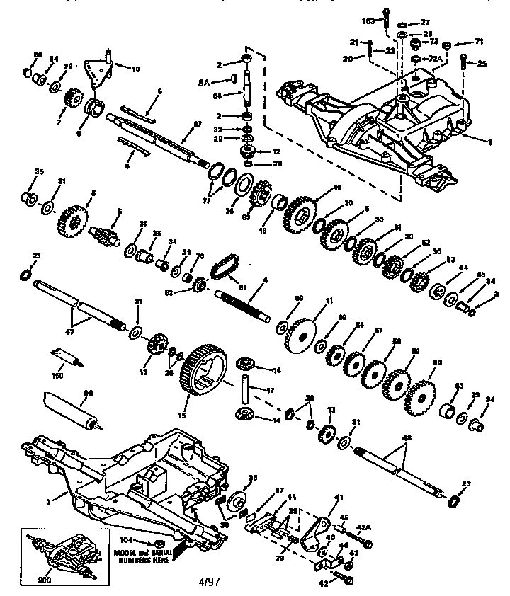 Craftsman 917259280 transaxle model 930-054a diagram