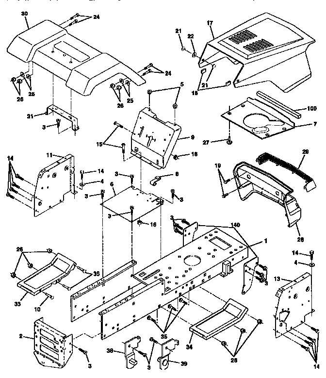 Craftsman 917259290 chassis and enclosures diagram