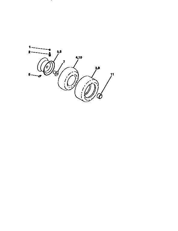 Craftsman 917259290 wheels and tires diagram