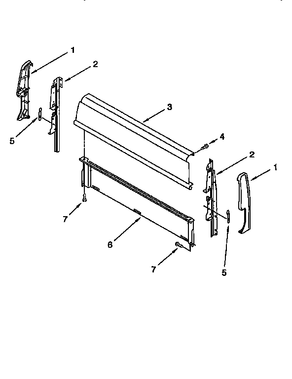 Whirlpool SF302BSEN0 backguard diagram