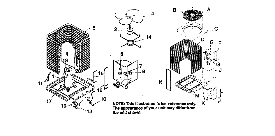 ICP CA9636VKA2 functional replacement parts diagram