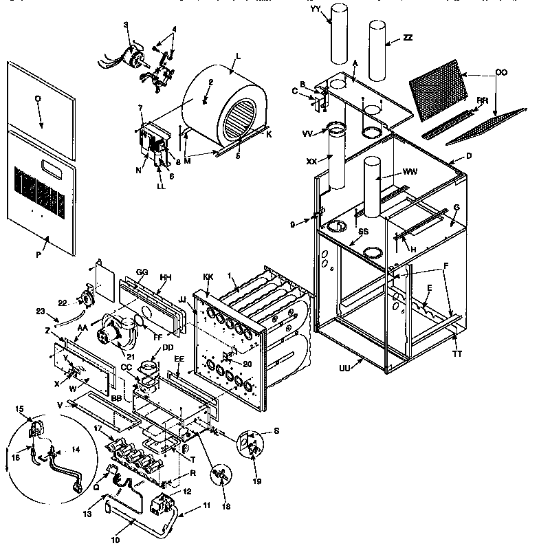 ICP GDL075N12A1 unit parts diagram