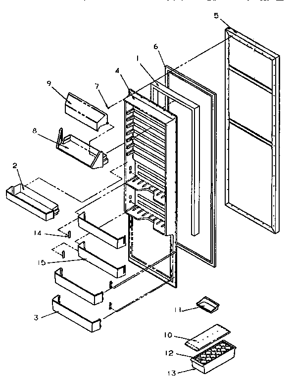 Amana SSD25SL-P119042WL refrigerator door diagram