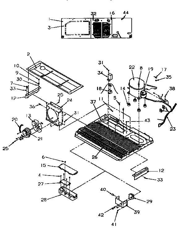 Amana SSD25SL-P119042WL machine compartment diagram