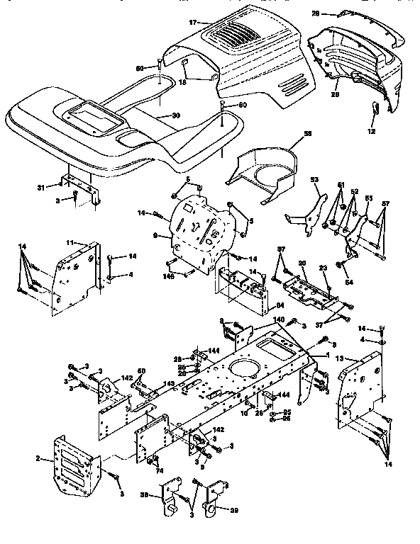 Craftsman 917258570 chassis and enclosures diagram
