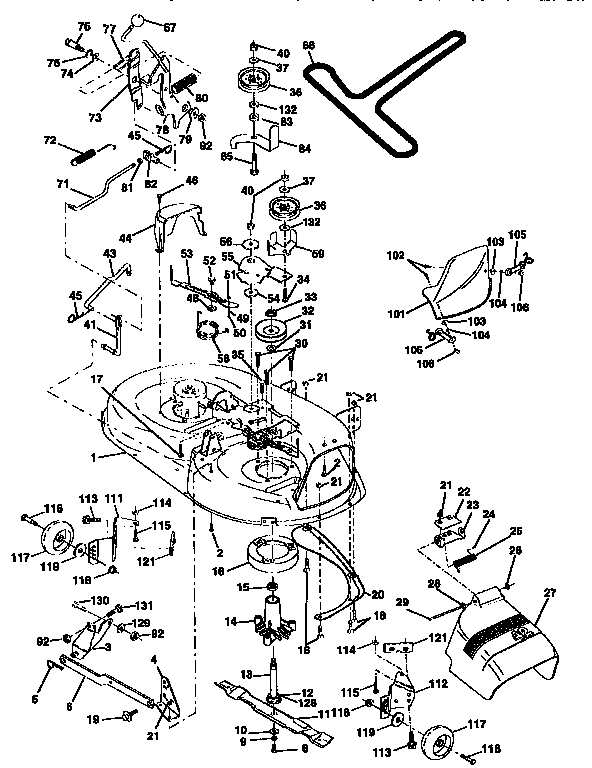 Craftsman 917258570 mower deck diagram