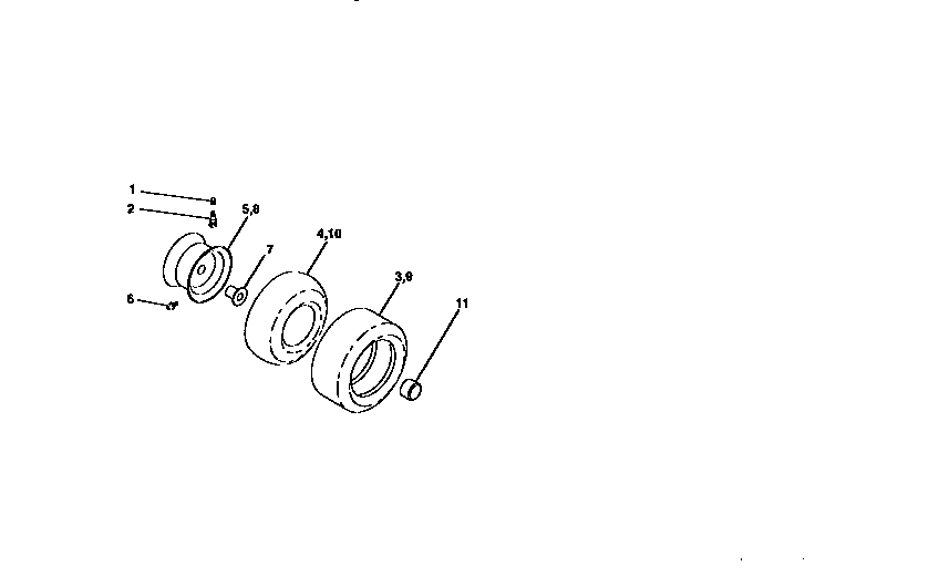 Craftsman 917258540 wheels and tires diagram