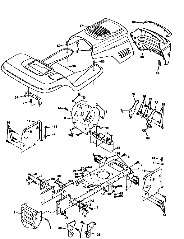 Craftsman 917258530 chassis and enclosures diagram